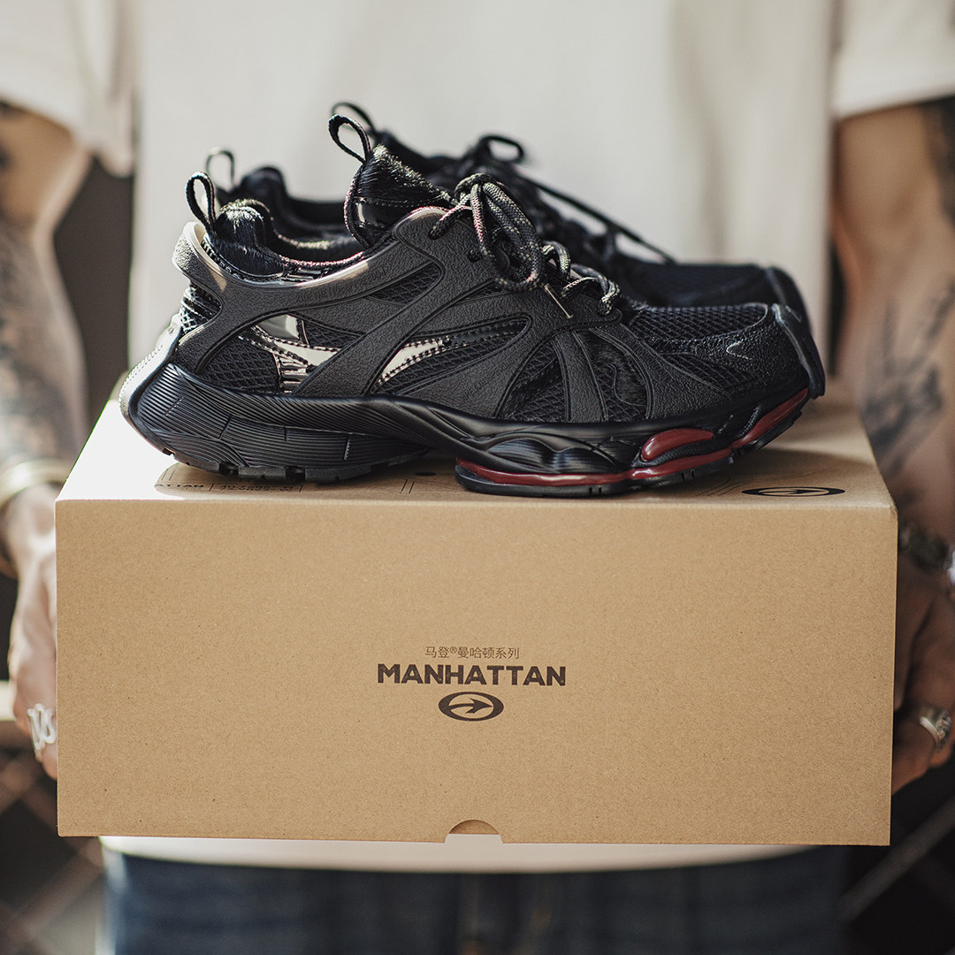 馬年限定黑馬老爹鞋男秋冬新款厚底增高復古休閒運動波鞋