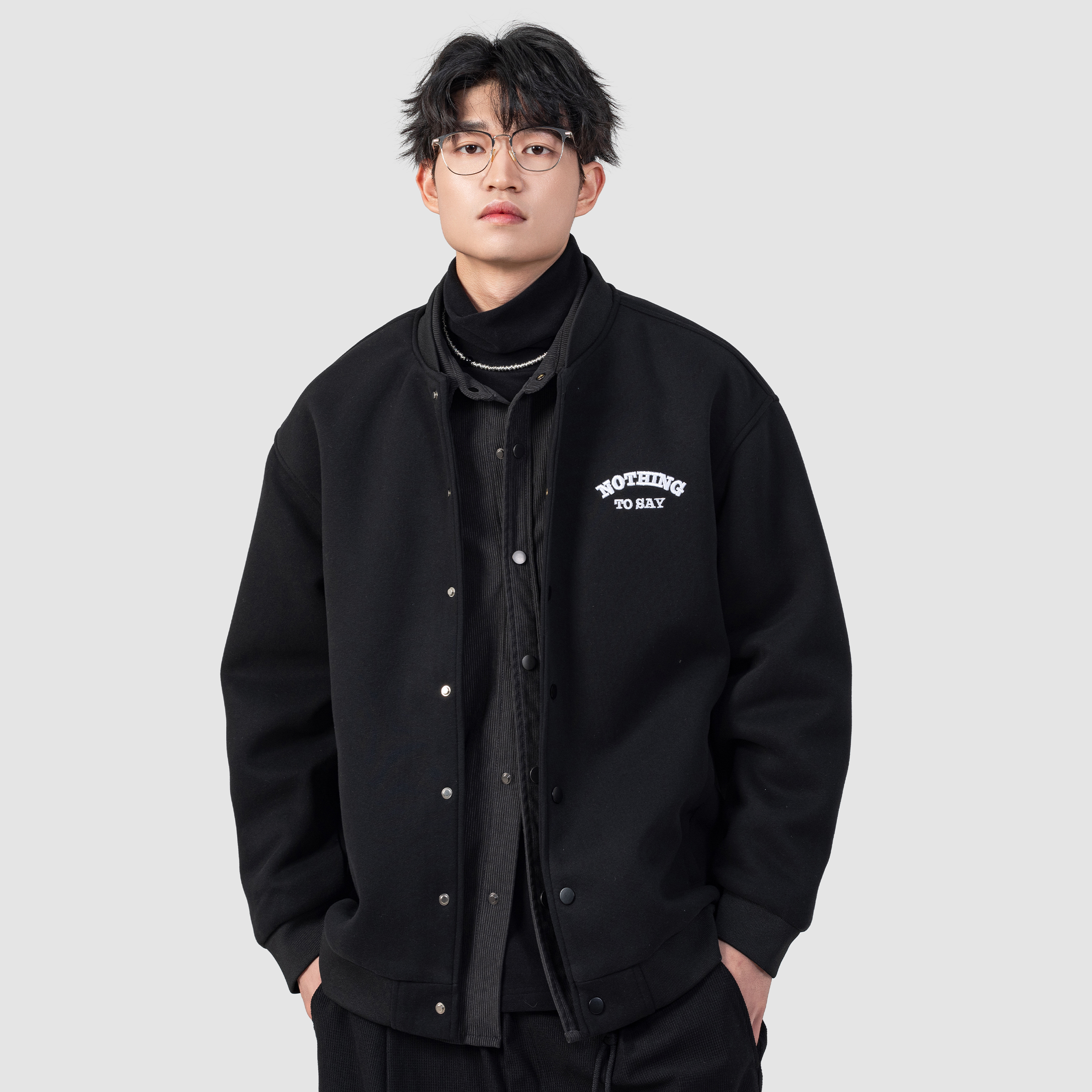 美式潮牌運動飛行員夾克情侶復古立領刺繡寬鬆棒球服男士