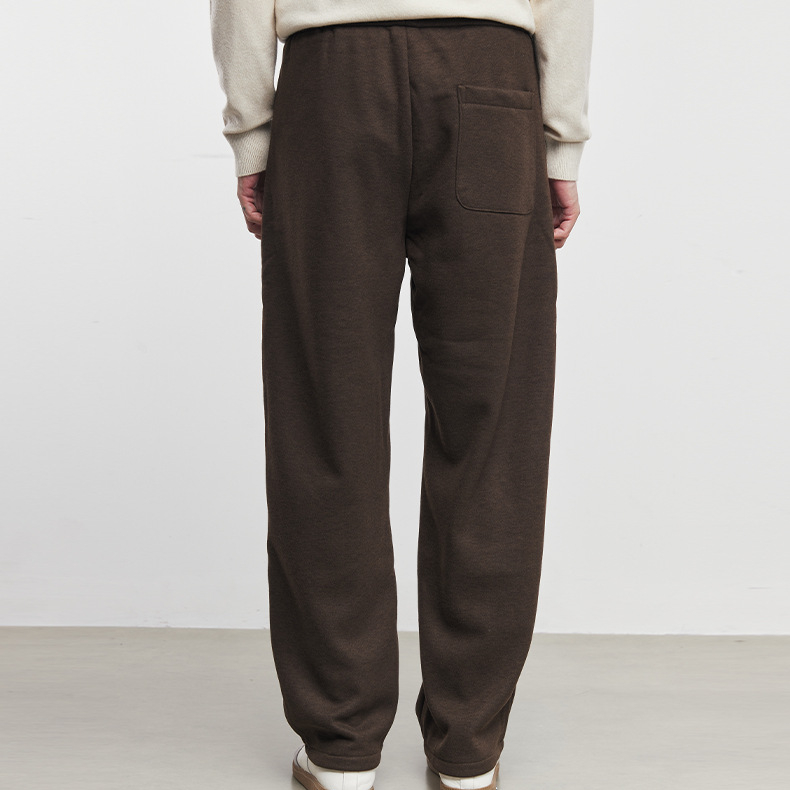 男士柔垂寬鬆休閒衛褲秋冬垂感直筒運動褲潮流百搭長褲