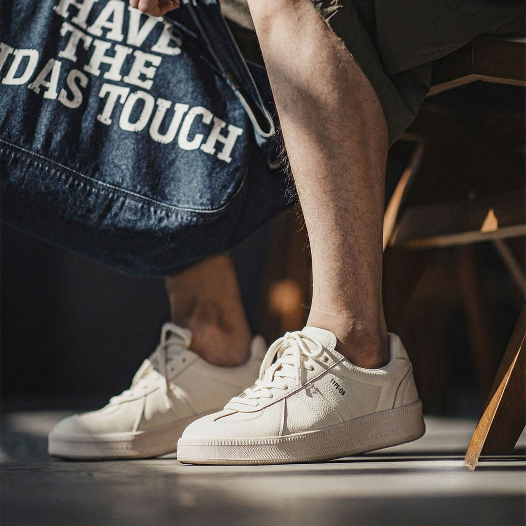 2026春季新款百搭經典小白鞋厚底德訓鞋男款潮流復古休閒板鞋