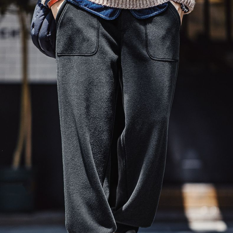 美式復古OG107加絨衛褲運動休閒保暖鬆緊腰束腳褲男秋冬