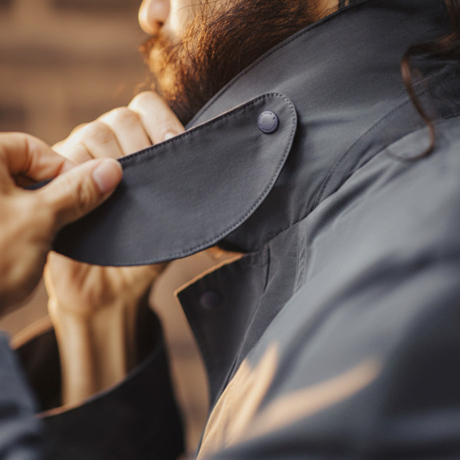 美式機能風三防夾克立領運動訓練防水灰色薄款外套男春季