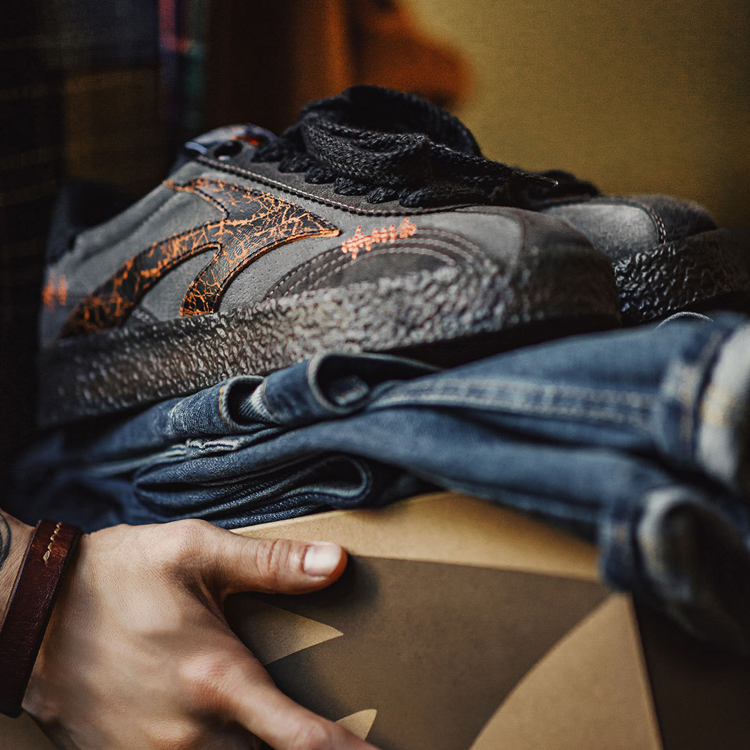 美式火山熔岩厚底板鞋黑色低幫爆裂紋潮流水晶底增高休閒鞋男