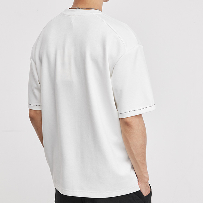 明显设计短袖T恤男夏季重磅260g圆领宽松透气高级感半袖上衣