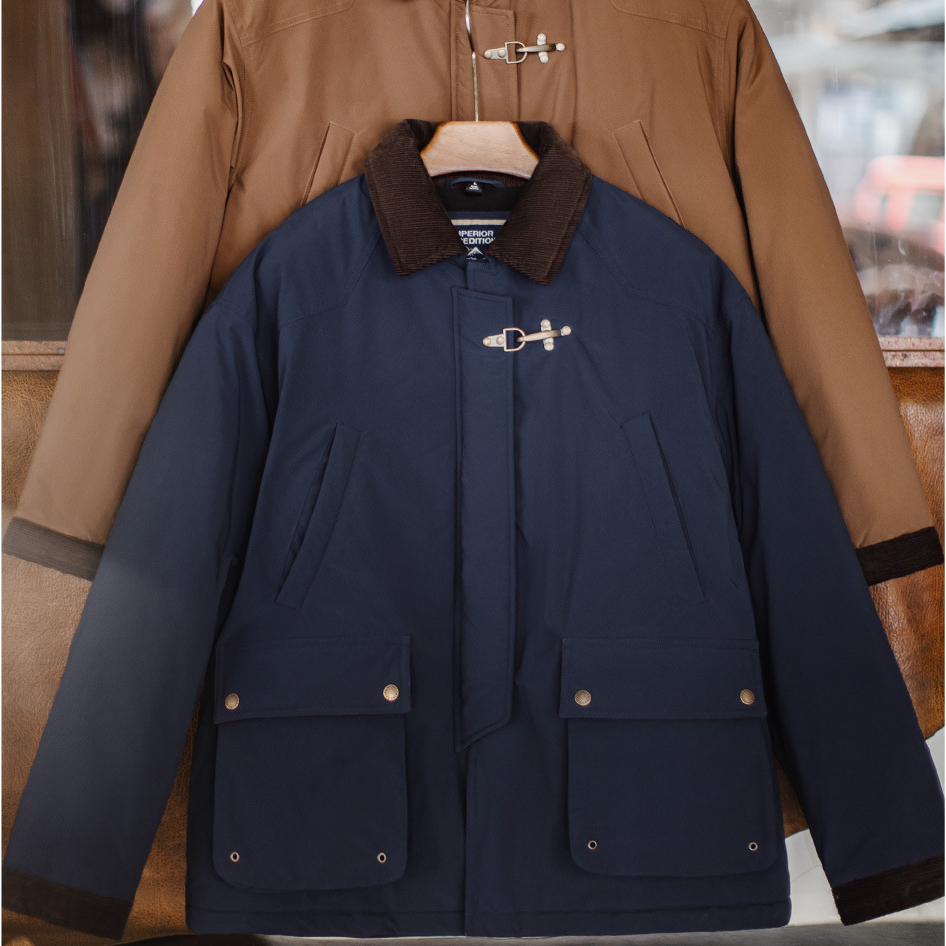 美式復古咖色棉服外套獵裝燈芯絨拼接巴恩風夾克男秋冬