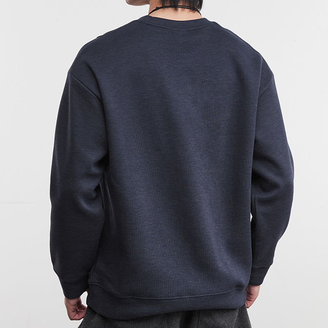 加厚老钱圆领卫衣男秋冬季2025新款宽松休闲套头上衣