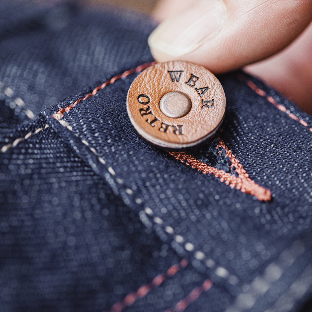 美式復古原牛牛仔褲赤耳直筒丹寧微錐形原漿休閒褲男款春