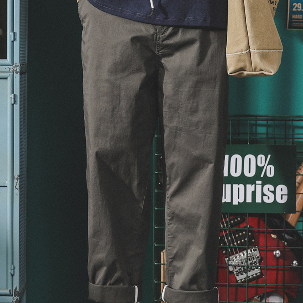 cityboy寬松直筒工裝褲男潮流百搭休閑長褲復古九分運動褲子