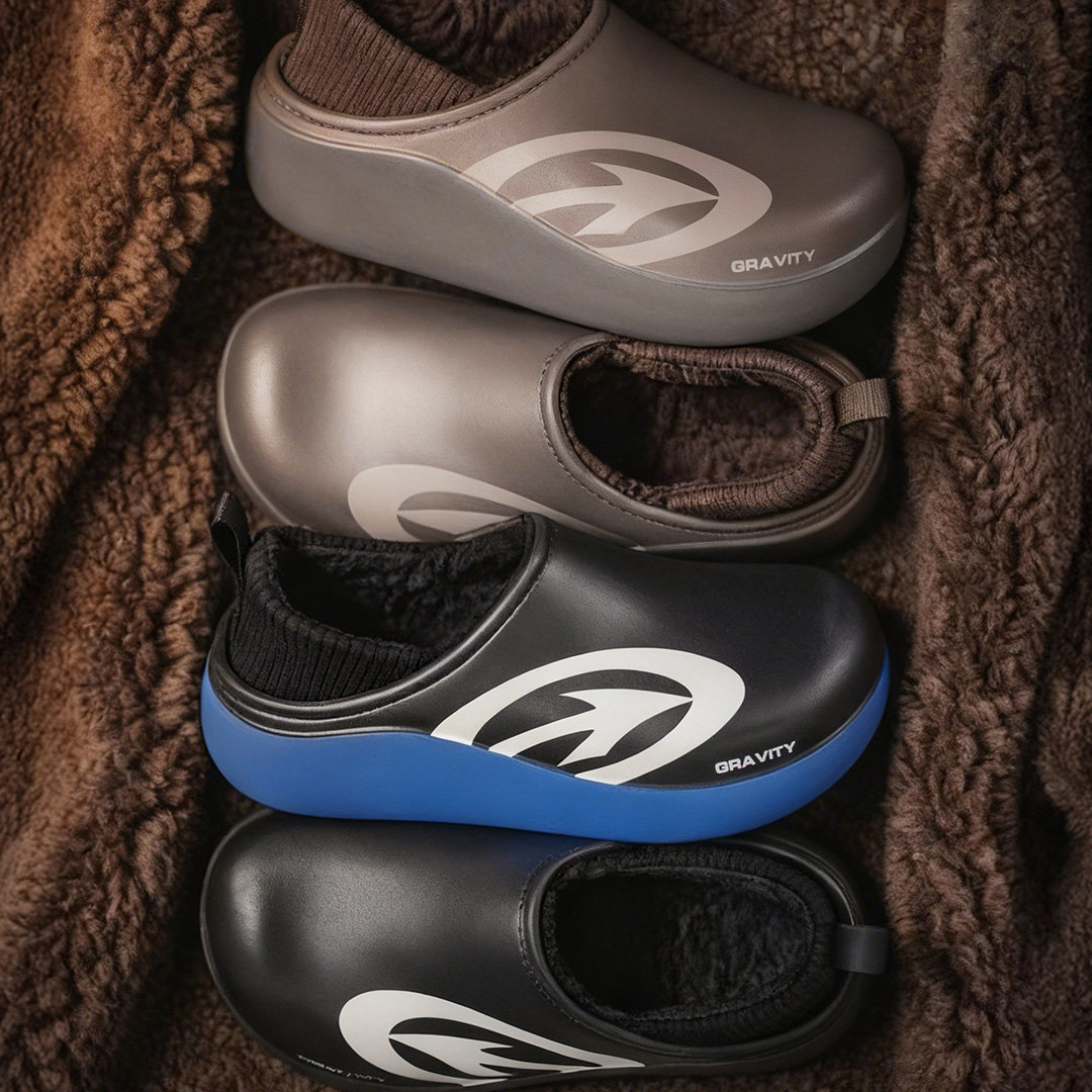 新款冬天一腳蹬休閒鞋加絨保暖辦公室全包跟厚底外穿男拖