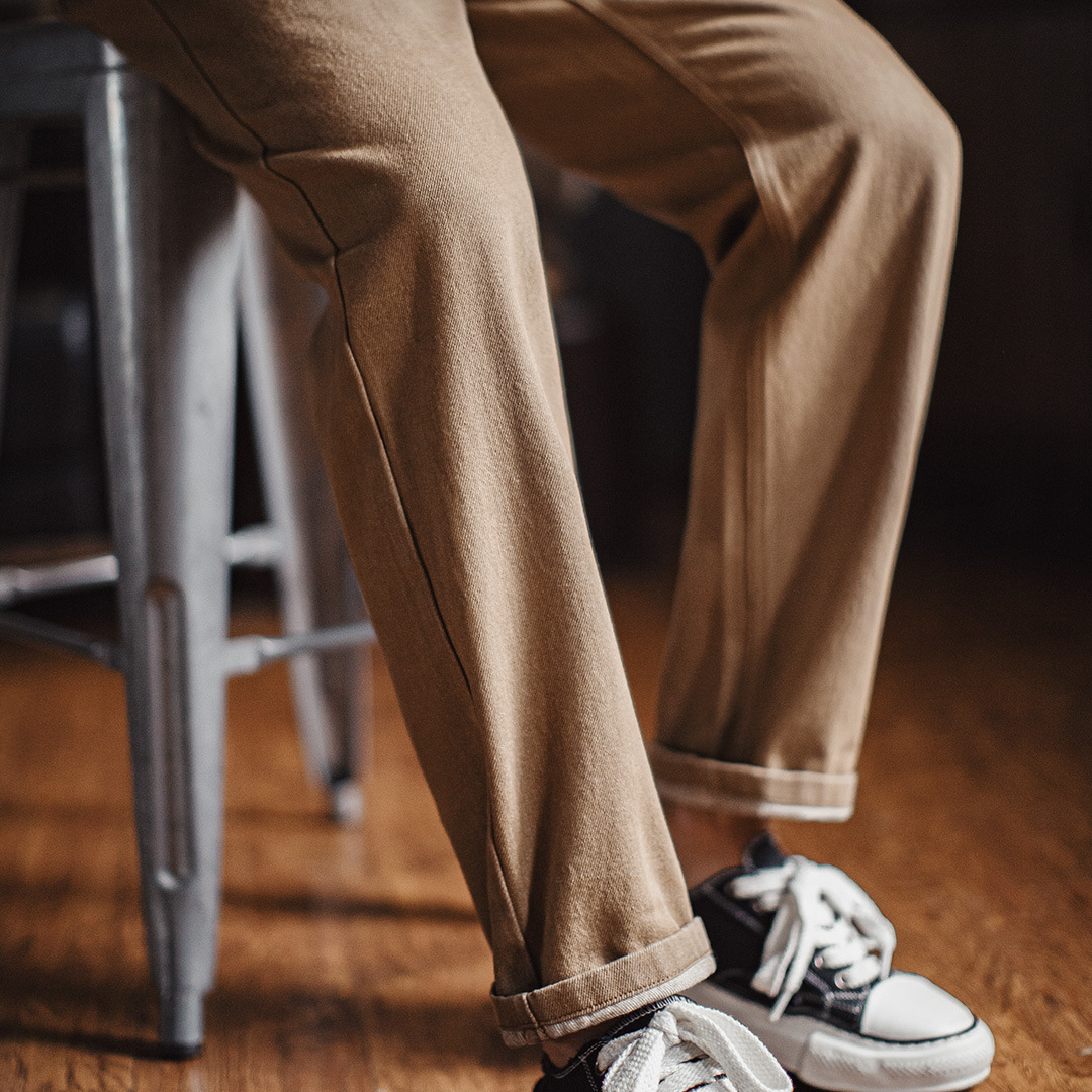 美式復古卡其色牛仔褲美拉德直筒休閒天絲萊賽爾褲子男秋