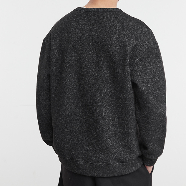 星爍假兩件加絨保暖衛衣秋冬季男拉鍊半開襟圓領休閒長袖