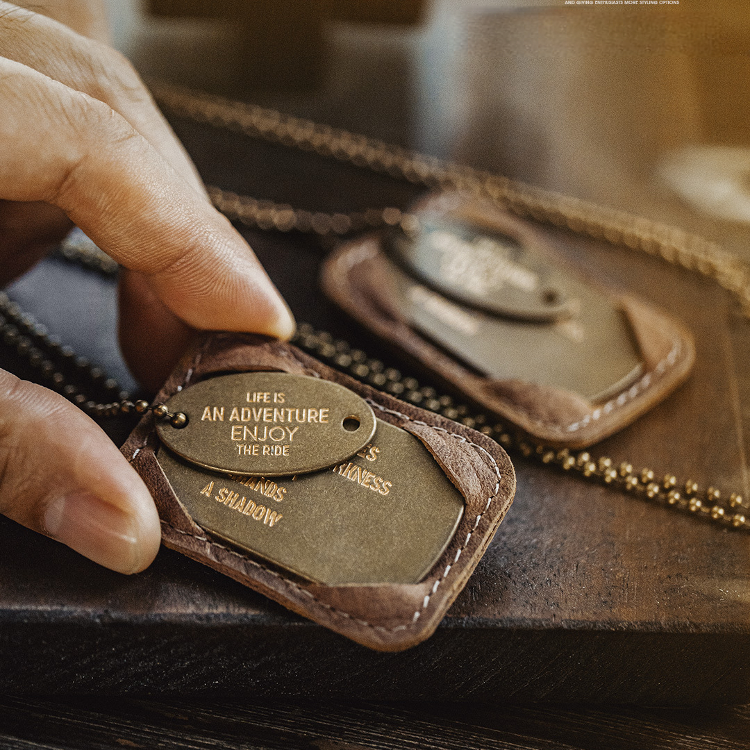 美式復古M41黃銅字母軍牌吊墜項鍊做舊兵男掛件痞帥