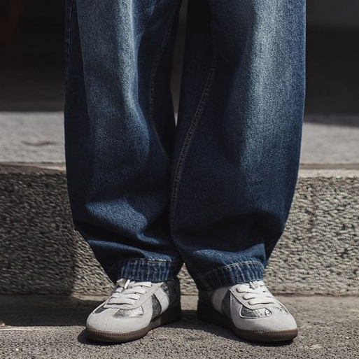 2025夏季新款德訓鞋男士腰果花小衆設計感板鞋絲綢休閒潮鞋子