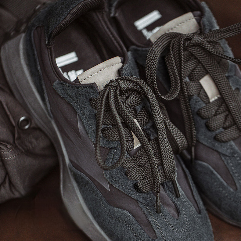 復古黑武士老爹鞋純黑色厚底減震運動休閒百搭鞋子男春季