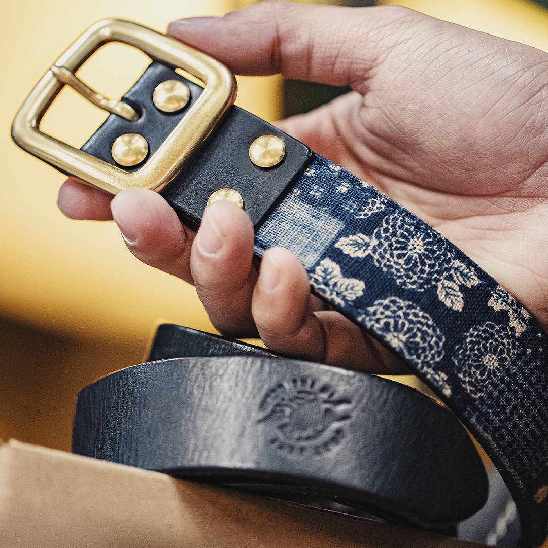 boro古布真皮單針黃銅釦皮帶牛皮手環手鍊徽章新品禮盒