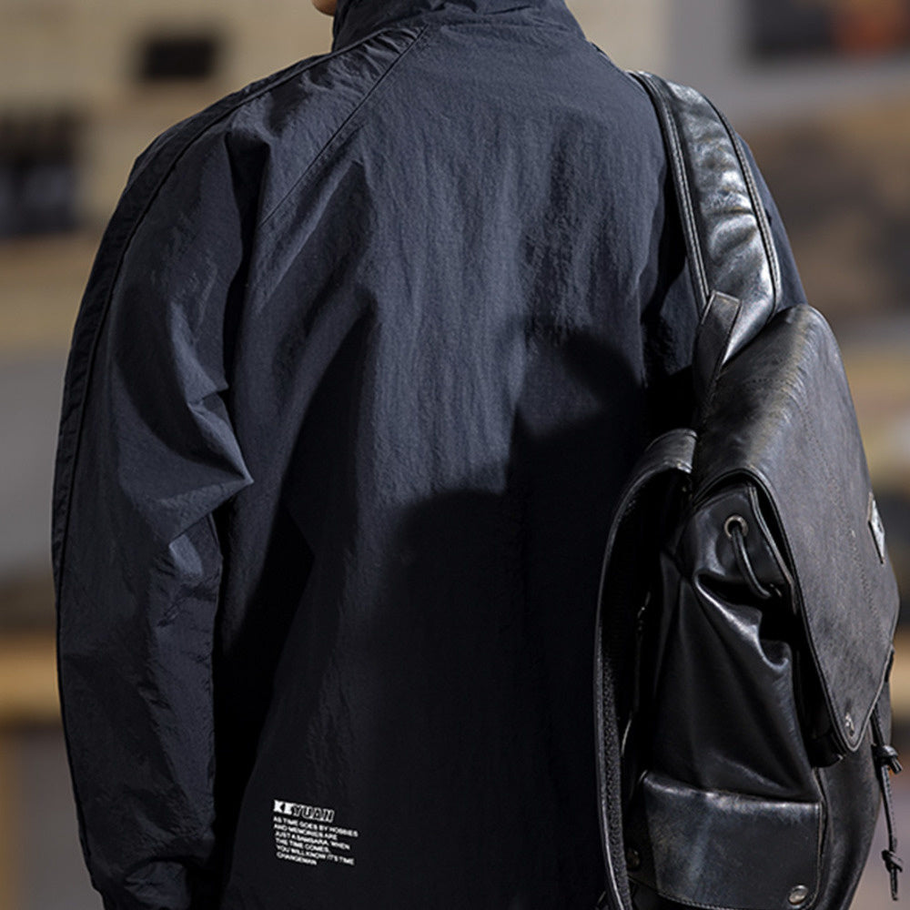 秋冬新款美式復古獵裝男士夾克百搭潮牌戶外登山沖鋒工裝休閑外套