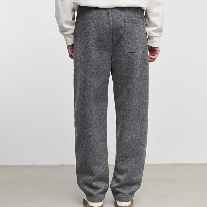 男士柔垂寬鬆休閒衛褲秋冬垂感直筒運動褲潮流百搭長褲