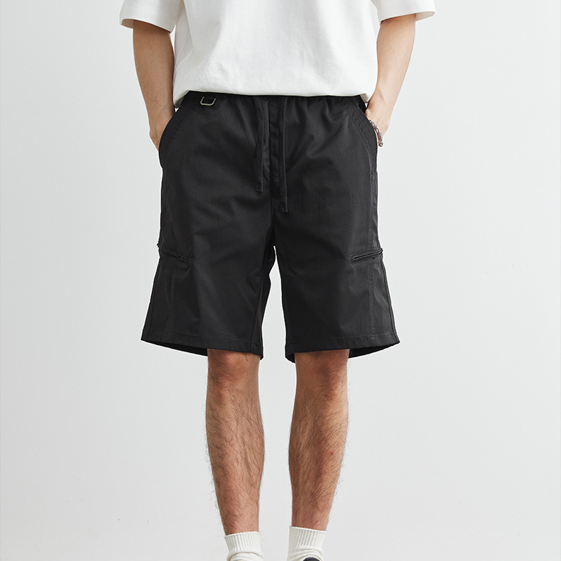 工裝機能短褲男夏季2025新款五分中褲寬鬆抽繩薄款褲子潮