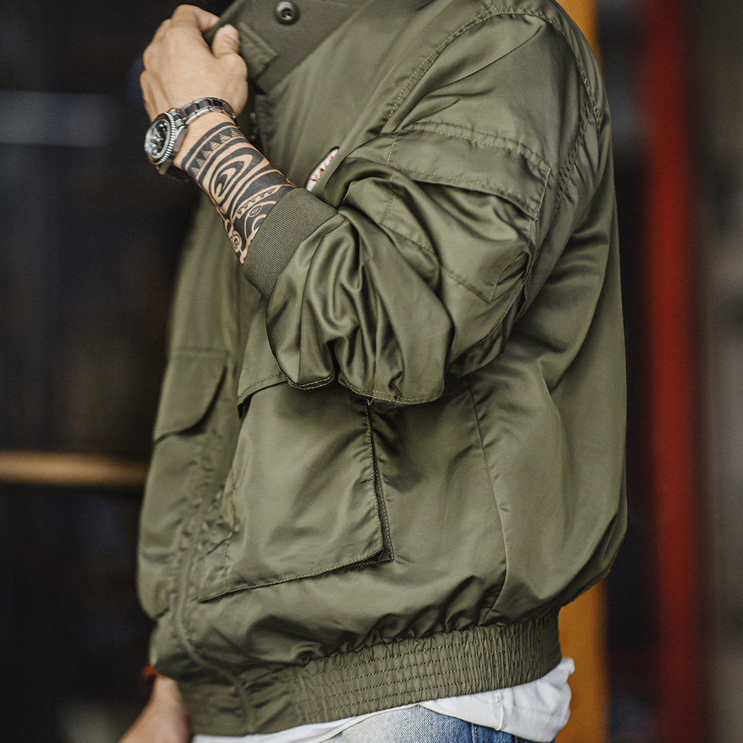 美式G8WEP黑豹突擊夾克尼龍短款立領軍綠色薄款外套男春