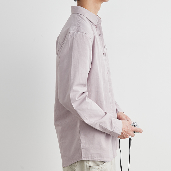 純棉工裝長袖襯衫男款春秋季2025新款寬鬆日系襯衣上衣潮