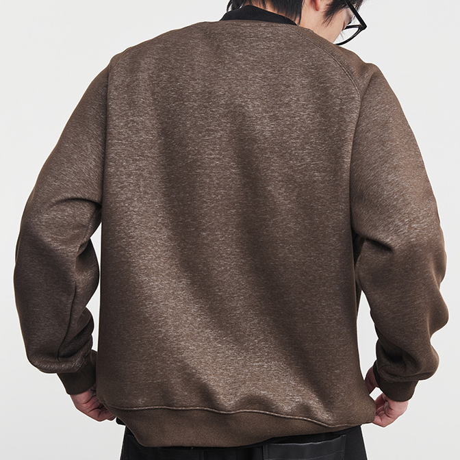 雲錦美式重磅衛衣男秋冬季新款復古重工刺繡打底衫上衣潮