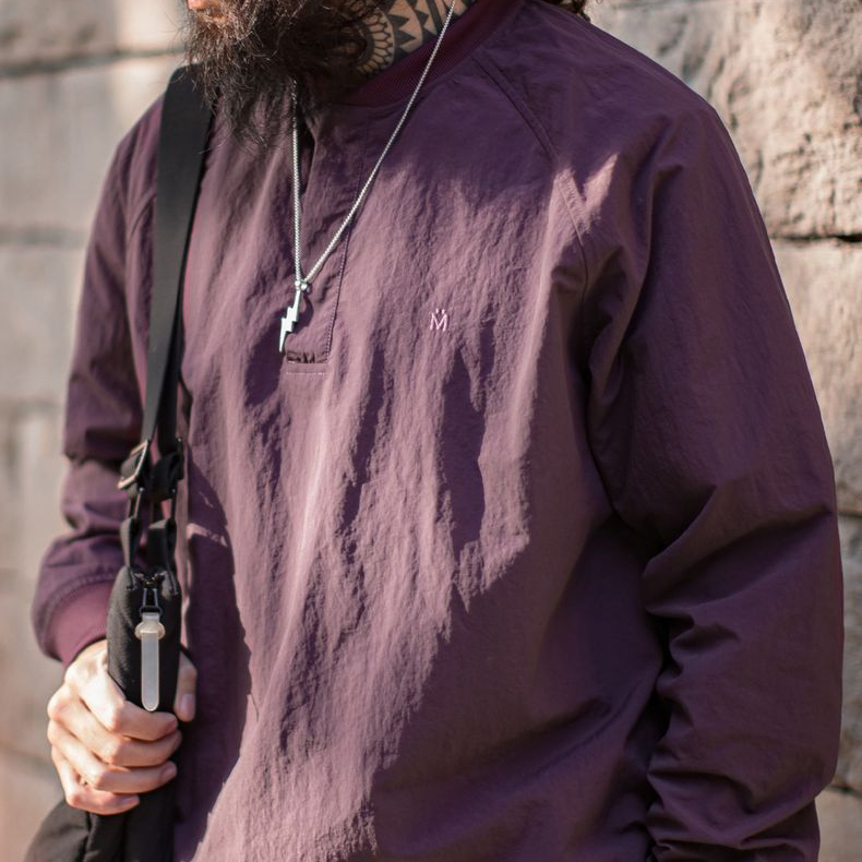 美式復古棒球領衛衣新年紅色上衣寬鬆套頭衫圓領T恤男春