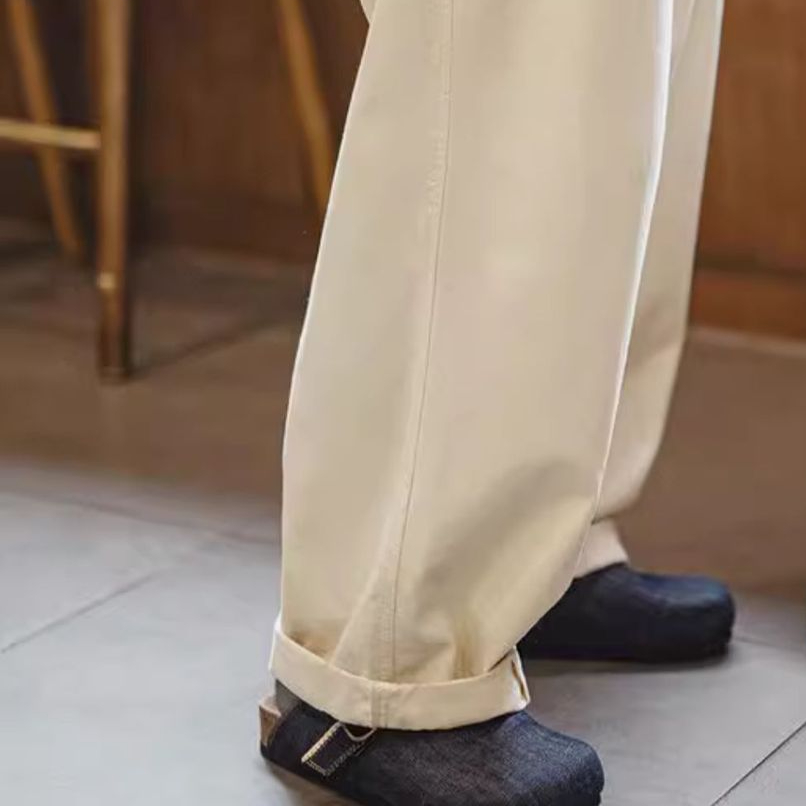 2025夏季新款穆勒鞋男休閒軟木半托透氣牛仔百搭外穿包頭拖鞋