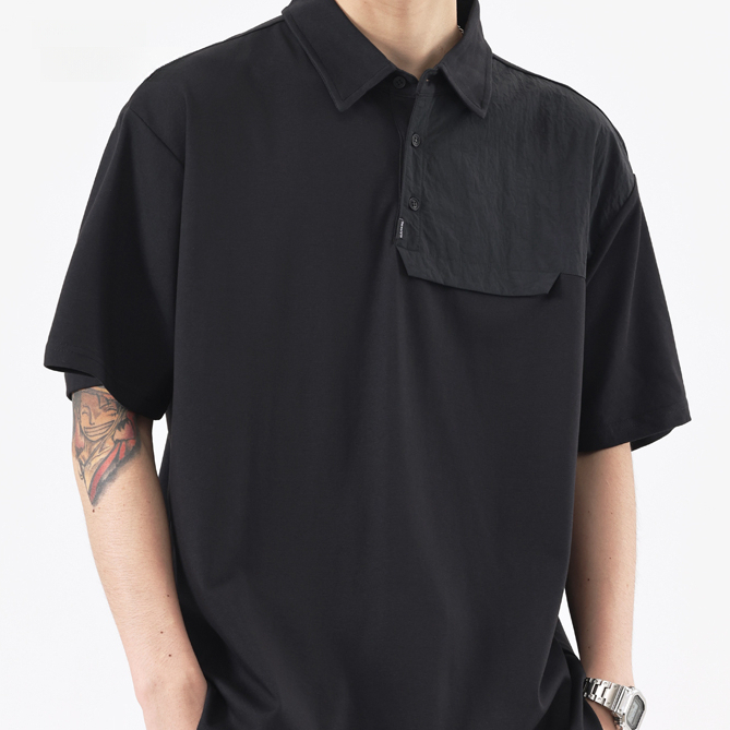 速乾polo衫短袖男夏季新款潮牌寬鬆大碼翻領薄款冰絲半袖體恤