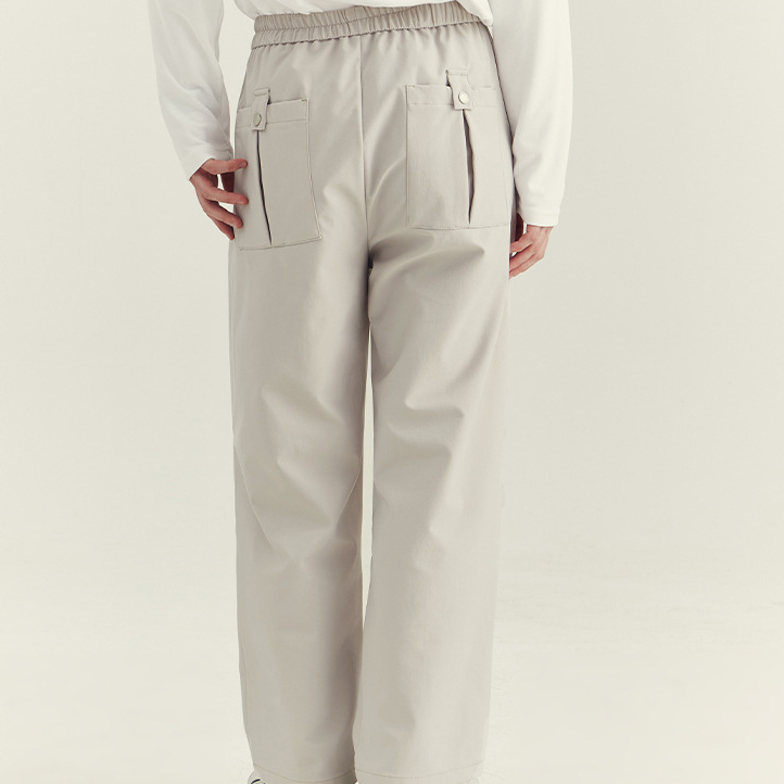 戶外傘兵工裝褲子男秋季高級感百搭抽繩男士直筒休閒長褲