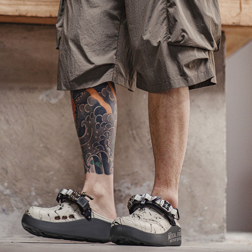 洞洞鞋男款2026春季新款戶外包頭半托兩穿涼拖鞋勃肯廚師鞋子