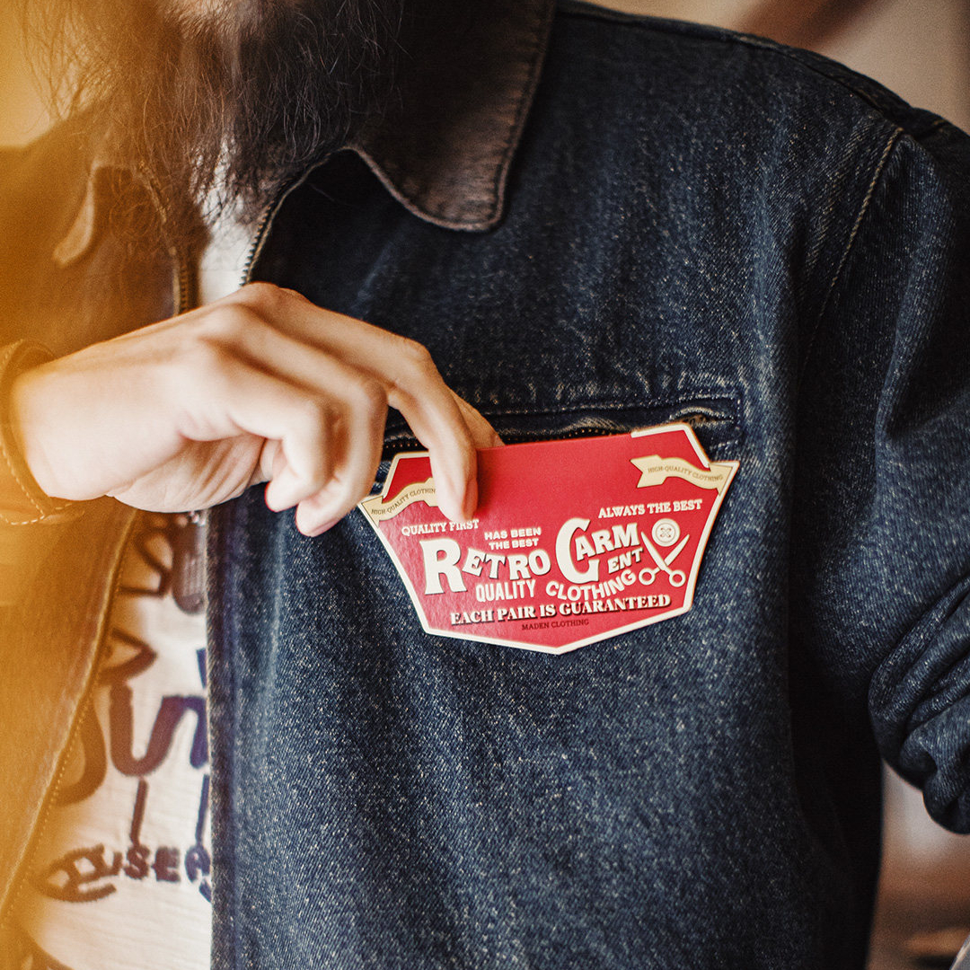 美式復古牛仔底特律夾克水洗做舊短款休閒翻領外套男款春