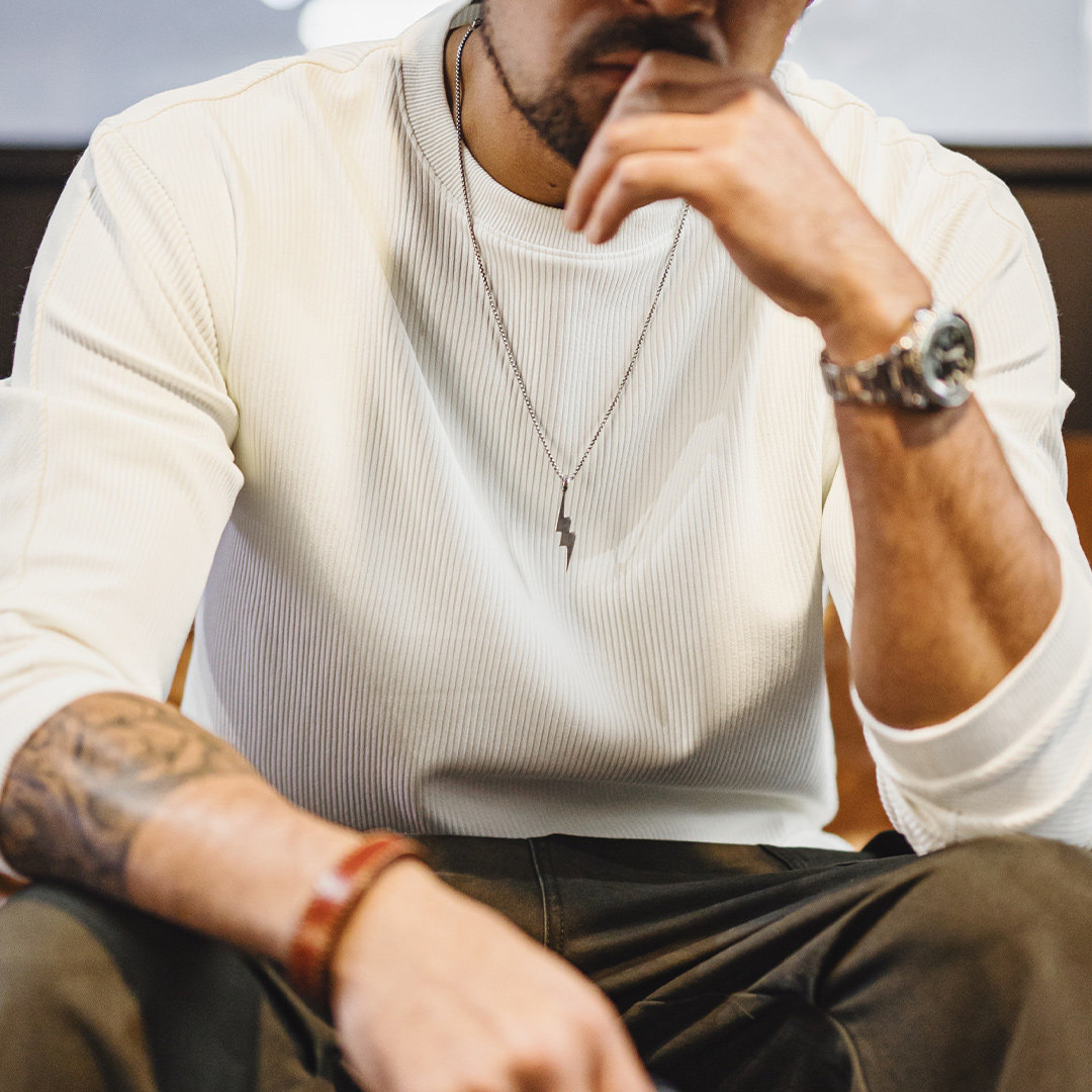 美式3D坑條長袖T恤白色打底外穿薄款針織無帽衛衣男款春