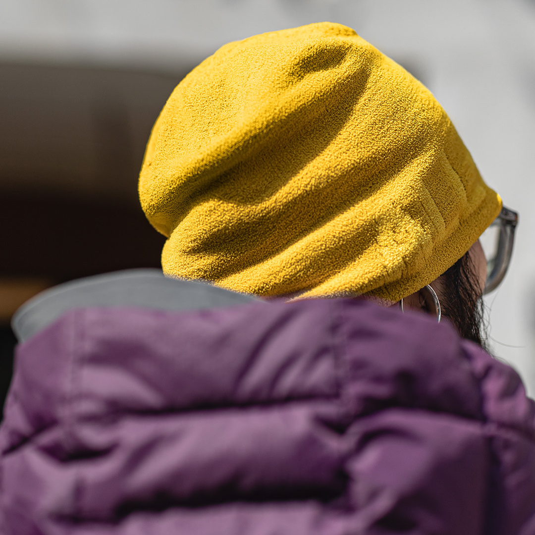 美式黃色提花針織帽冬帽山系日雜冷帽保暖大頭圍編織帽男