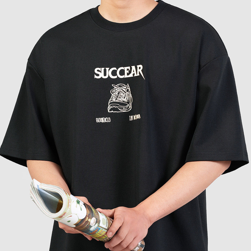 夏季新款220g美式潮流半袖個性印花運動短袖T恤男tee