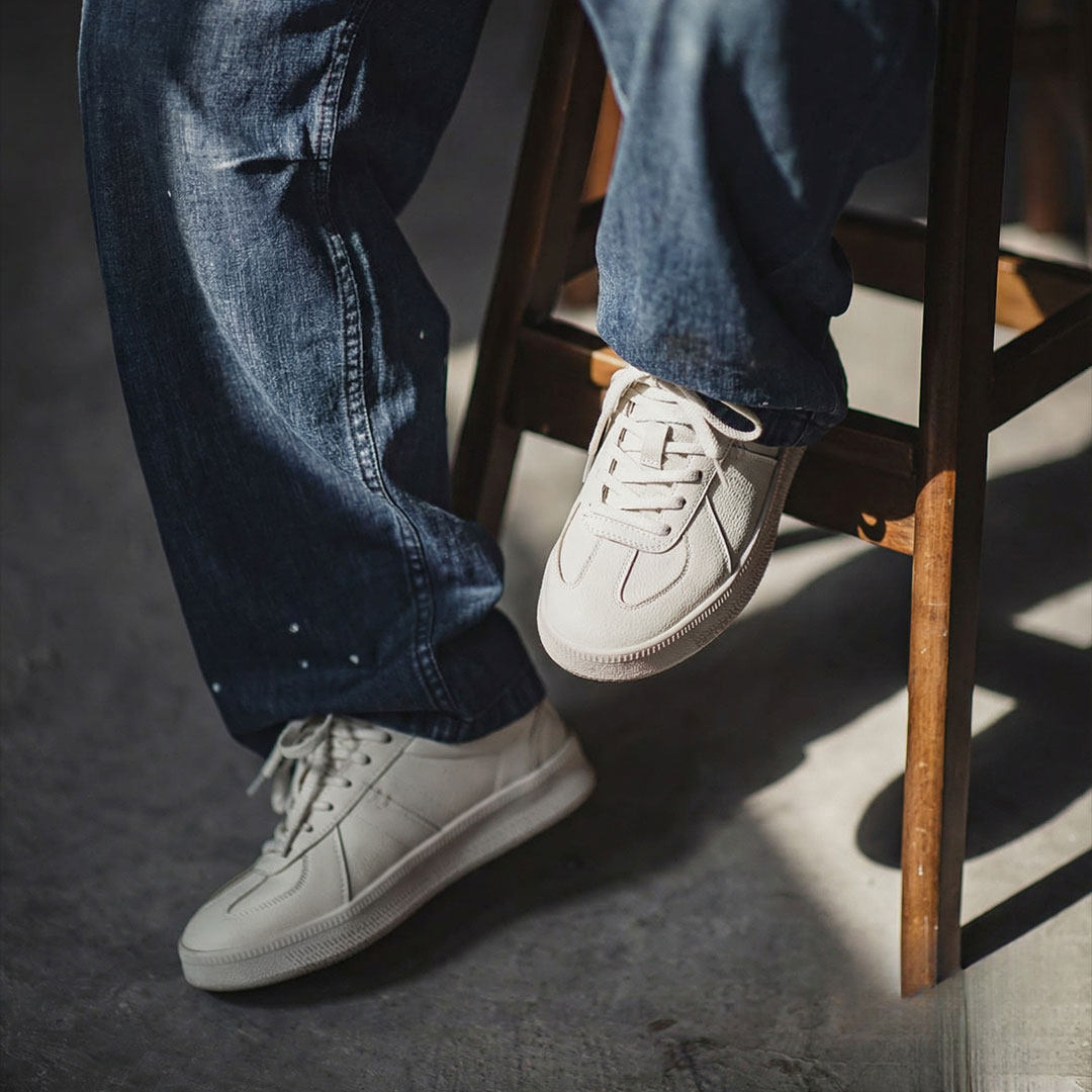 2026春季新款百搭經典小白鞋厚底德訓鞋男款潮流復古休閒板鞋
