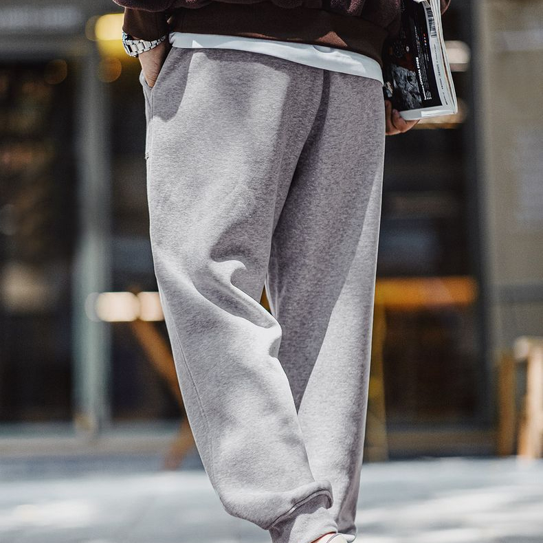 美式復古OG107加絨衛褲運動休閒保暖鬆緊腰束腳褲男秋冬