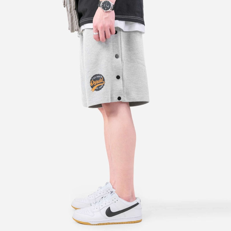 精梳休閑美式中褲排扣