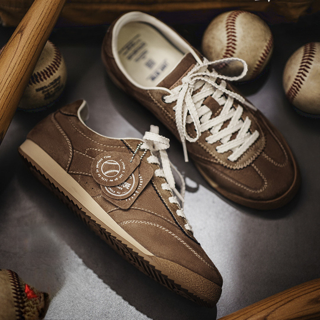 2026冬季新款復古慢跑阿甘德訓鞋男款百搭運動透氣休閒棒球鞋