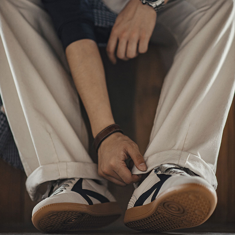 復古德訓鞋男2024夏季新款潮百搭平底板鞋阿甘運動休閒小白鞋