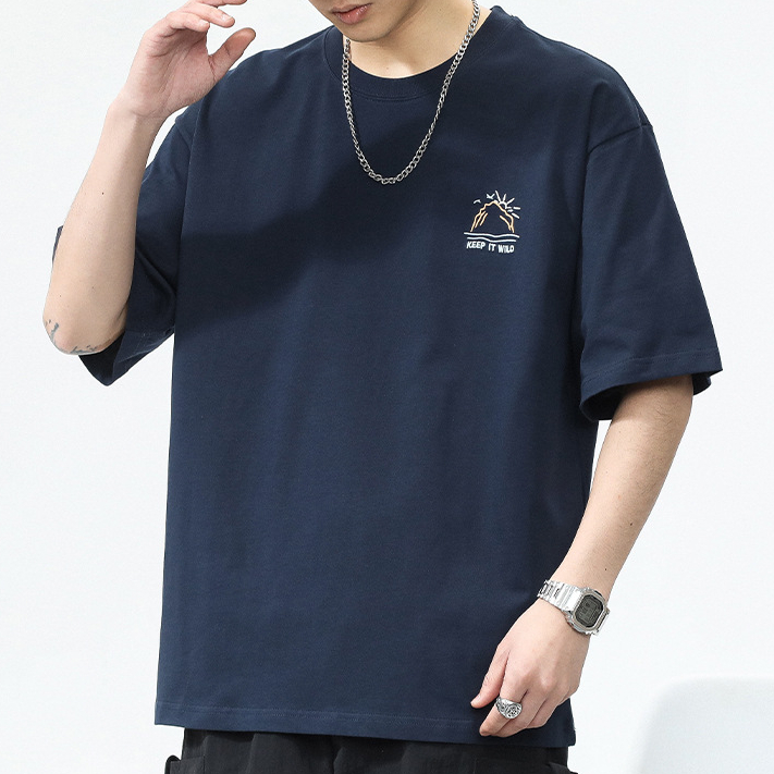 夏季新款街頭潮流bf風創意印花圓領T恤男女學生短袖