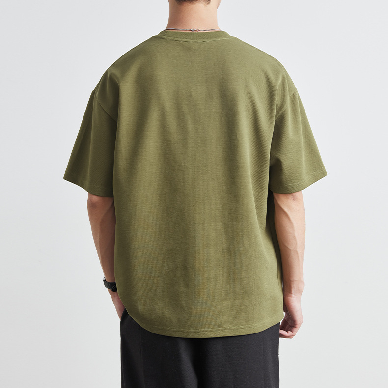 短袖t恤男夏季2025年新款重磅字母印花半袖體恤潮牌上衣