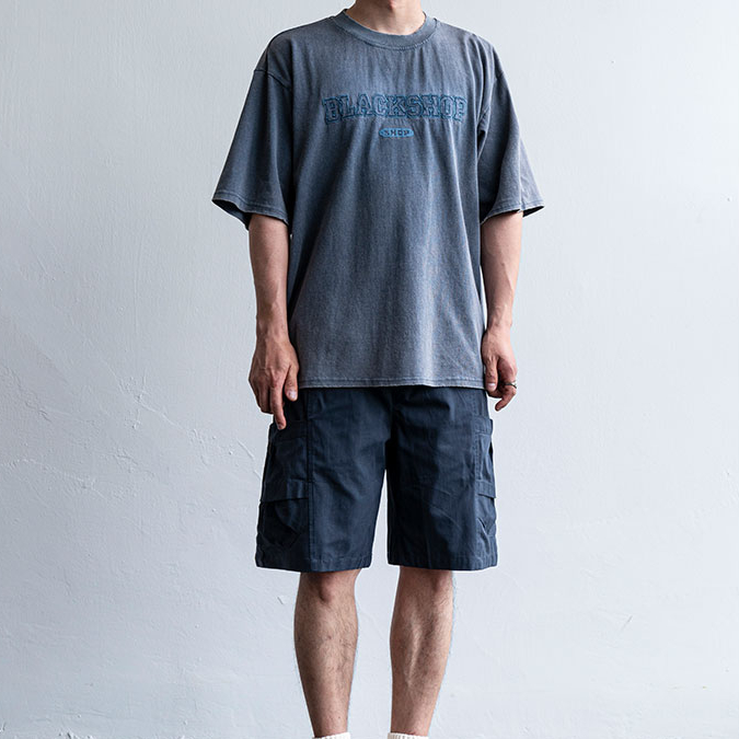 美式街頭潮牌字母刺繡做舊短袖T恤男夏季百搭寬鬆純棉半袖上衣tee