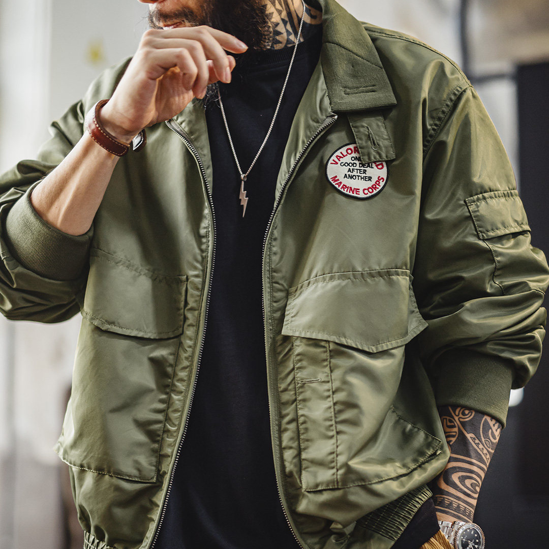 美式G8WEP黑豹突擊夾克尼龍短款立領軍綠色薄款外套男春