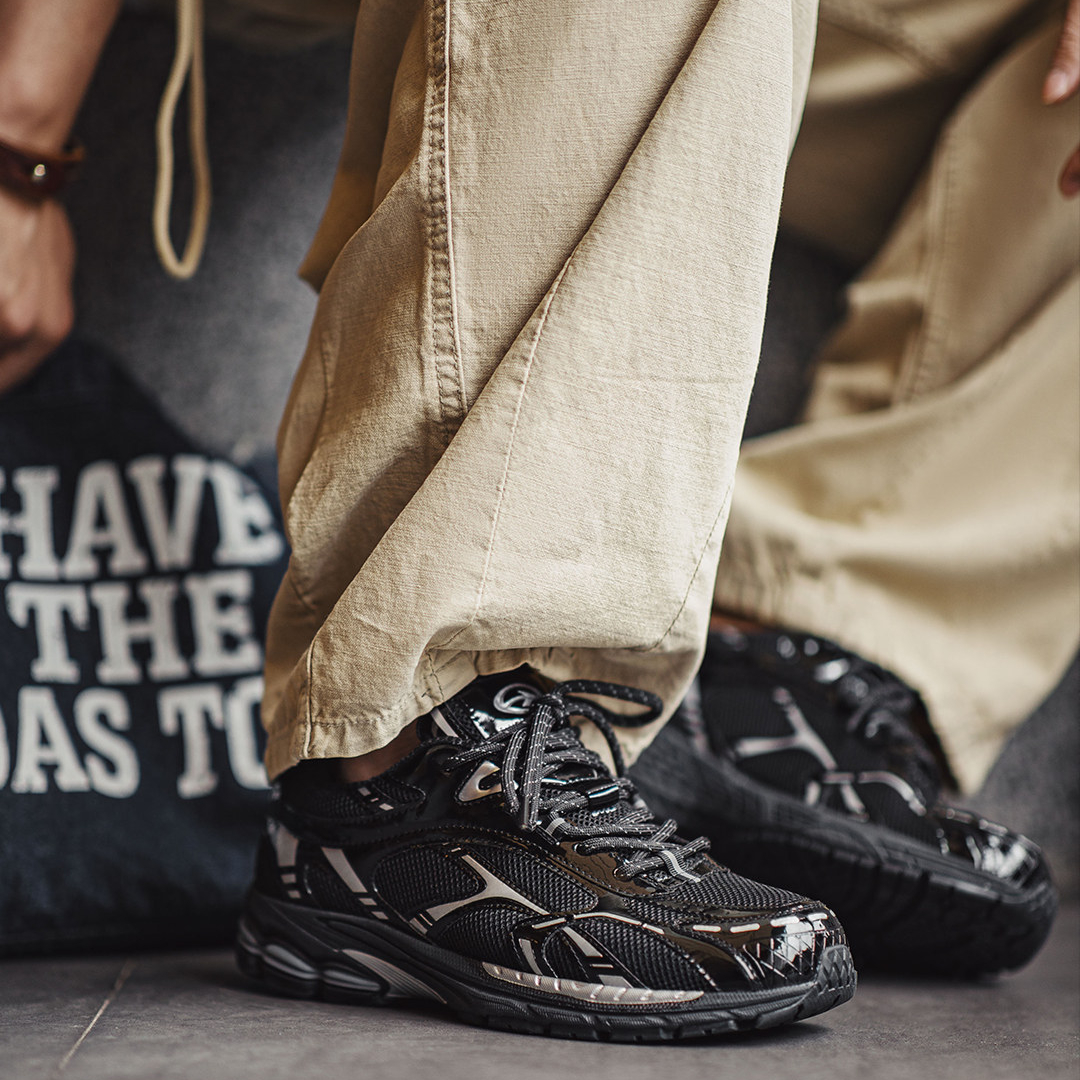 復古厚底銀黑色老爹鞋增高運動網帽透氣通勤新款休閒鞋子男款