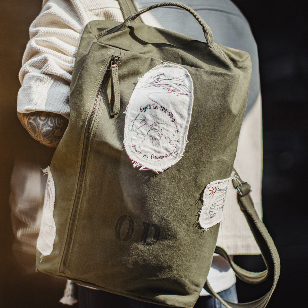 美式復古制式大容量電腦雙肩包旅行徒步通勤水桶揹包男款