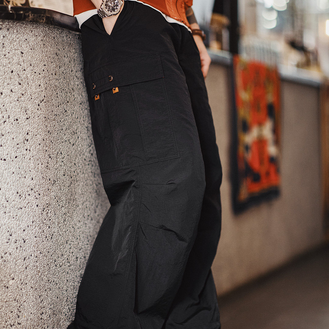 美式M65傘兵褲寬鬆山系機能闊腿大口袋直筒休閒褲男款春