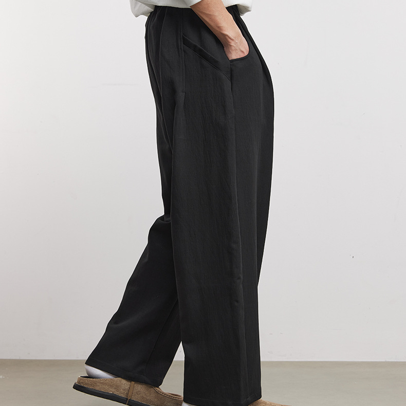 280g復古冰川哈倫褲男士春季新款萊賽爾棉直筒百搭時尚休閒褲