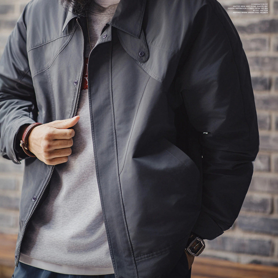 美式機能風三防夾克立領運動訓練防水灰色薄款外套男春季