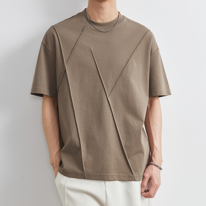 重磅美式短袖T恤男夏季2025新款寬鬆男士體恤涼感薄款上衣潮