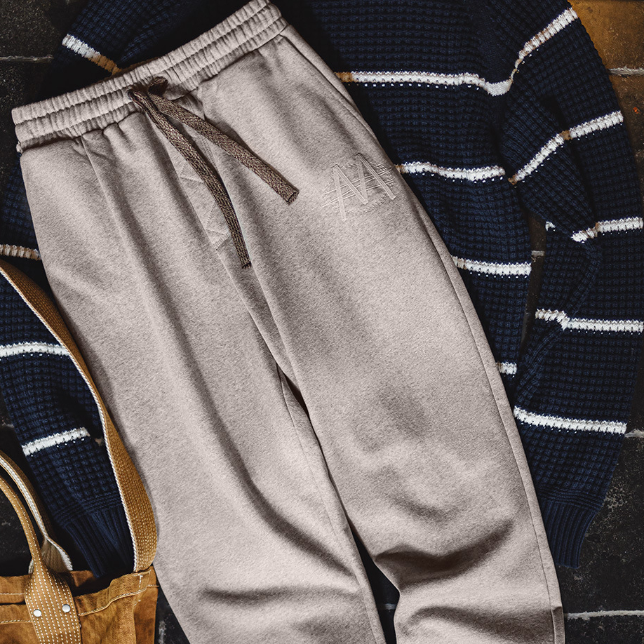 美式復古灰色刺繡衛褲男訓練運動長褲子秋男士休閒直筒束